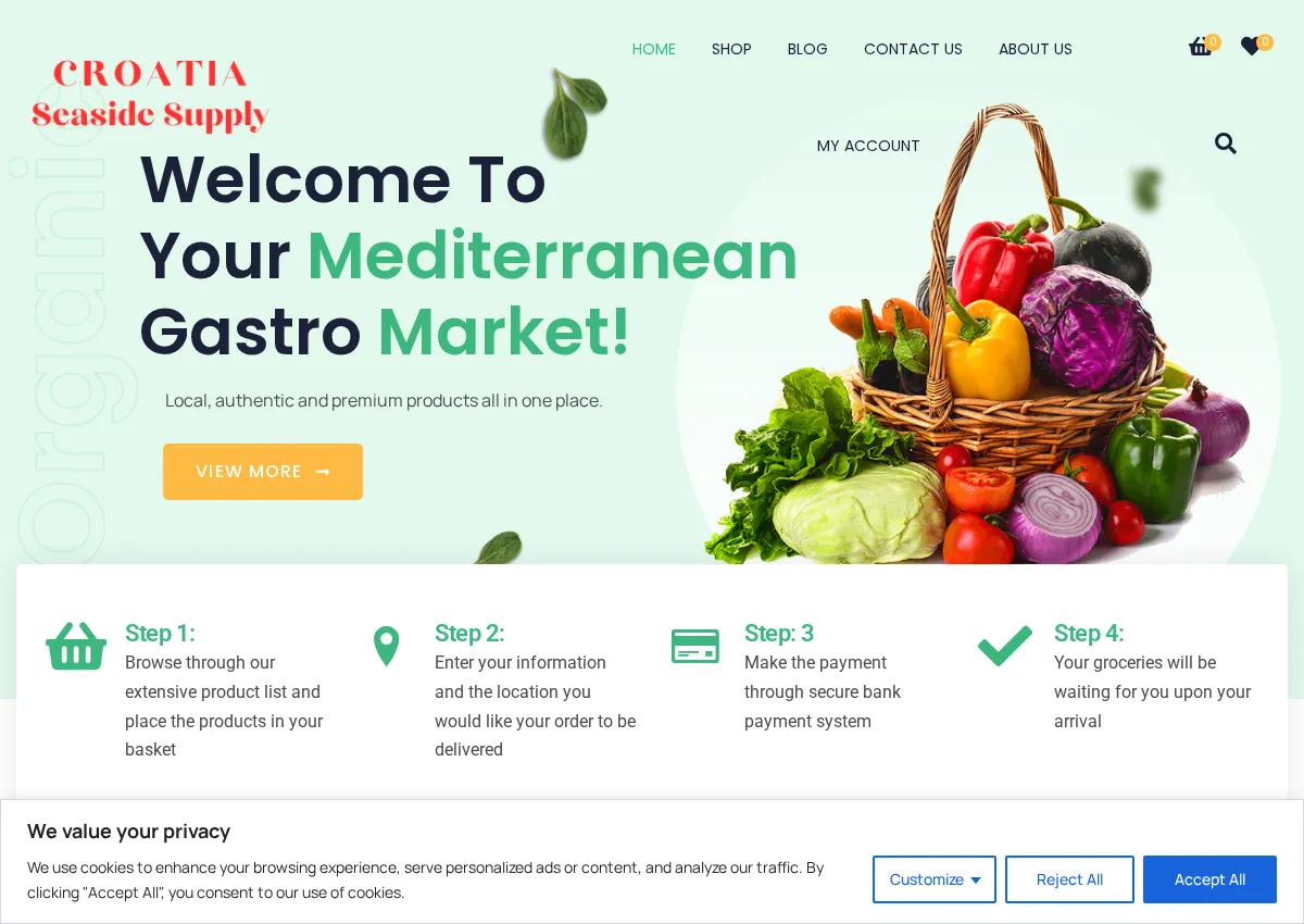 Store homepage