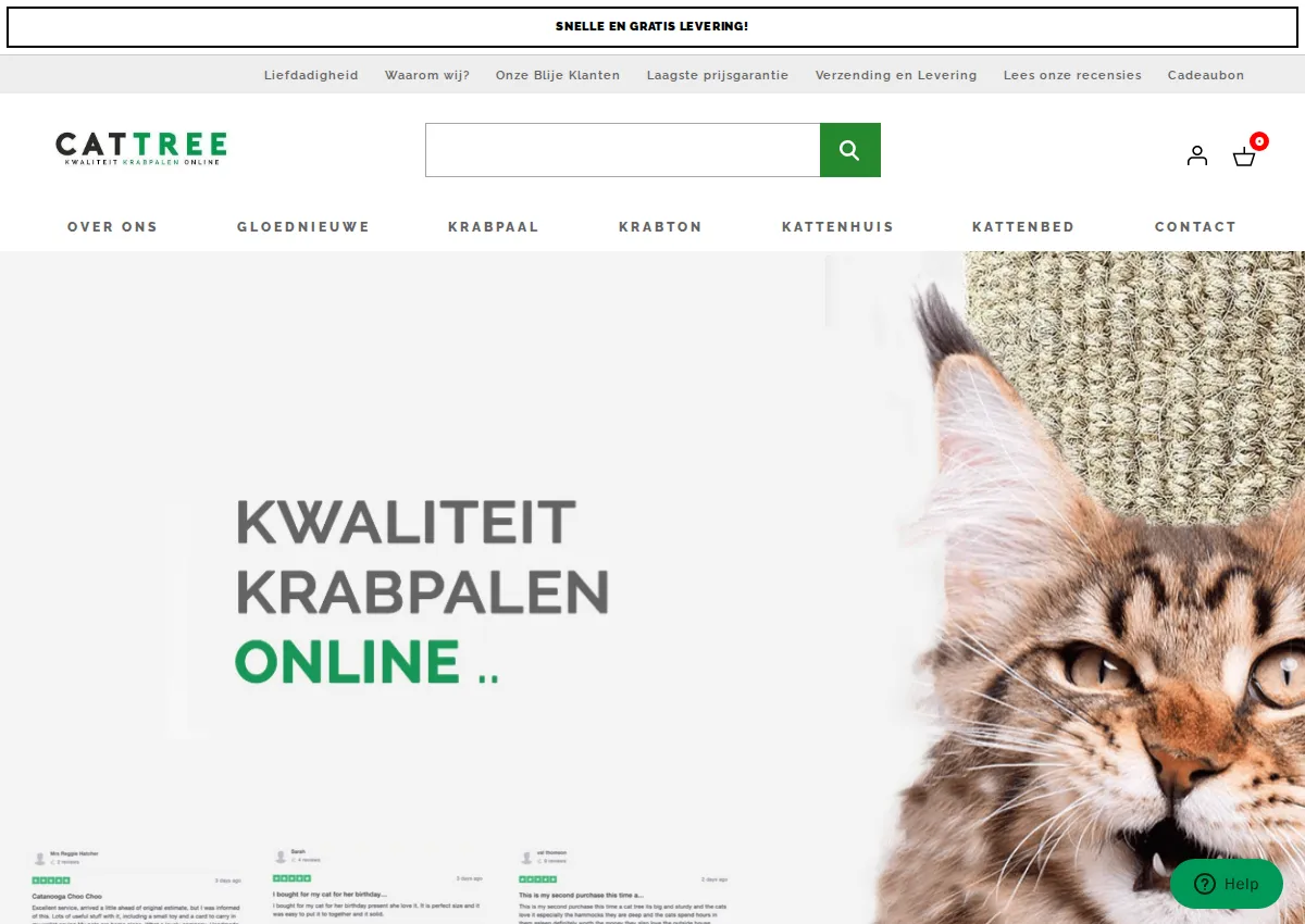 Store homepage