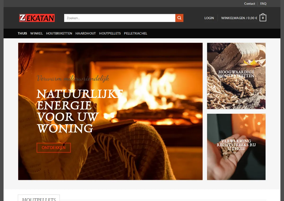 Store homepage