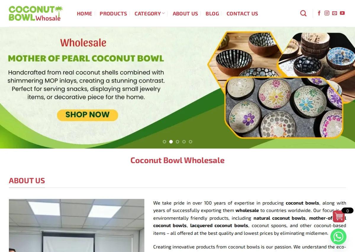Store homepage