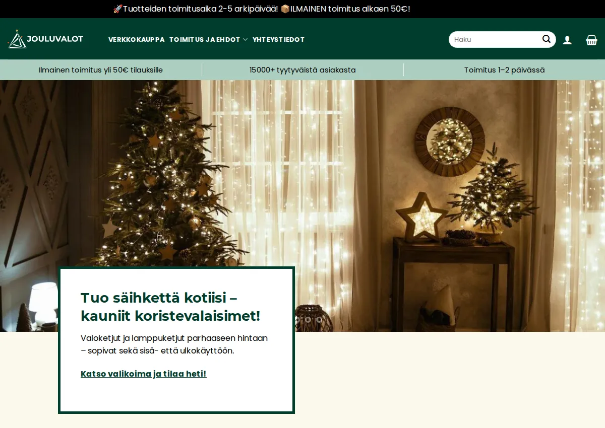 Store homepage