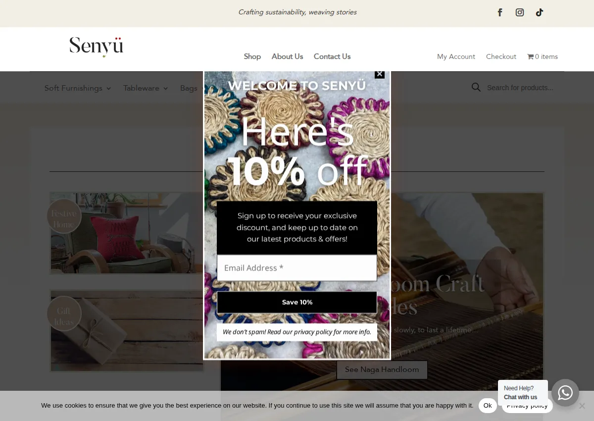 Store homepage