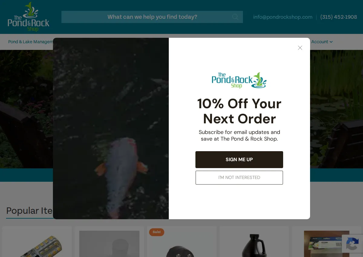 Store homepage