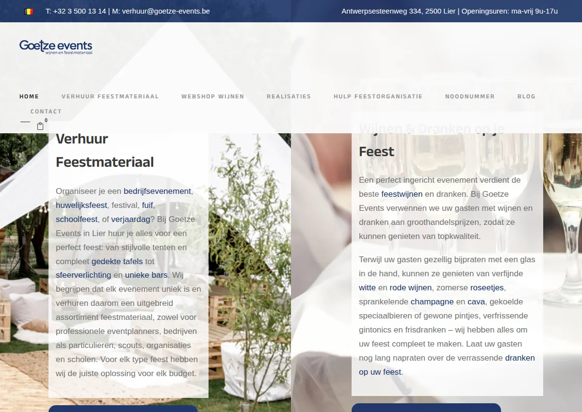 Store homepage