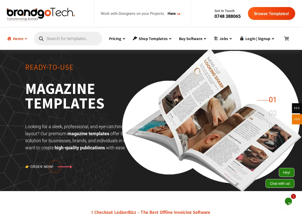Store homepage
