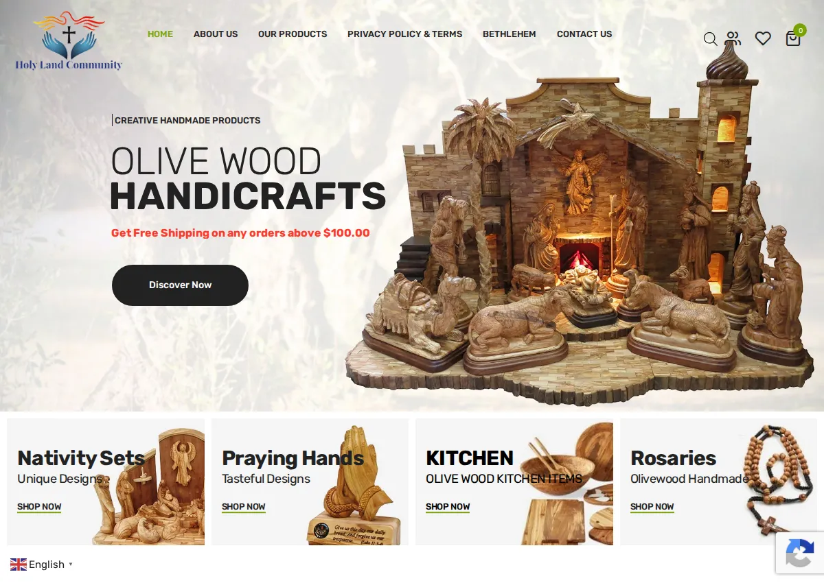 Store homepage