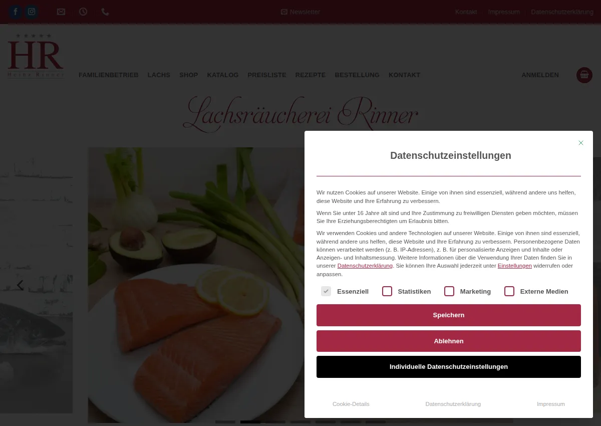 Store homepage