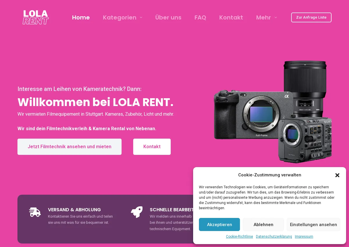 Store homepage