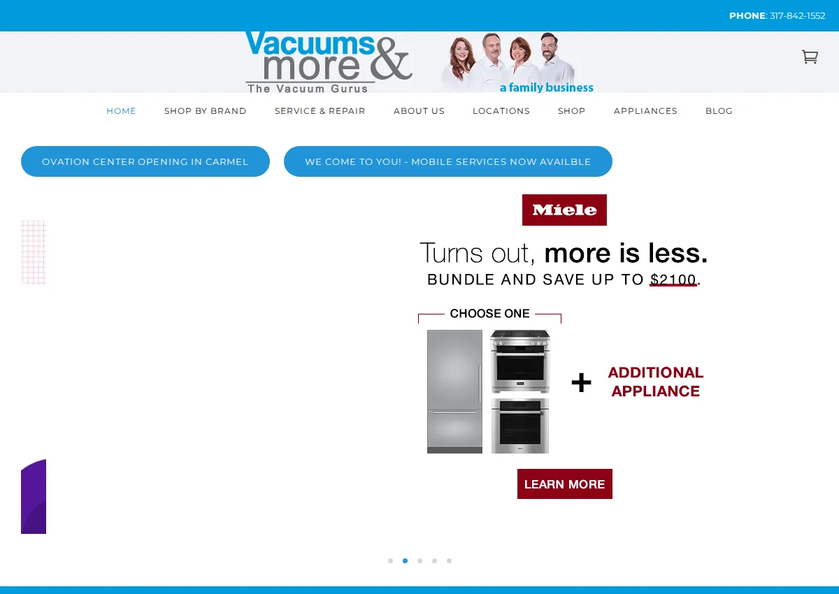Store homepage