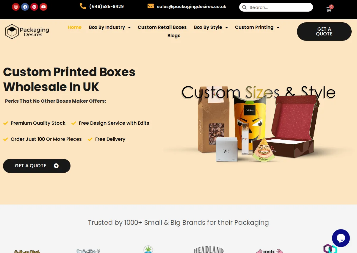 Store homepage