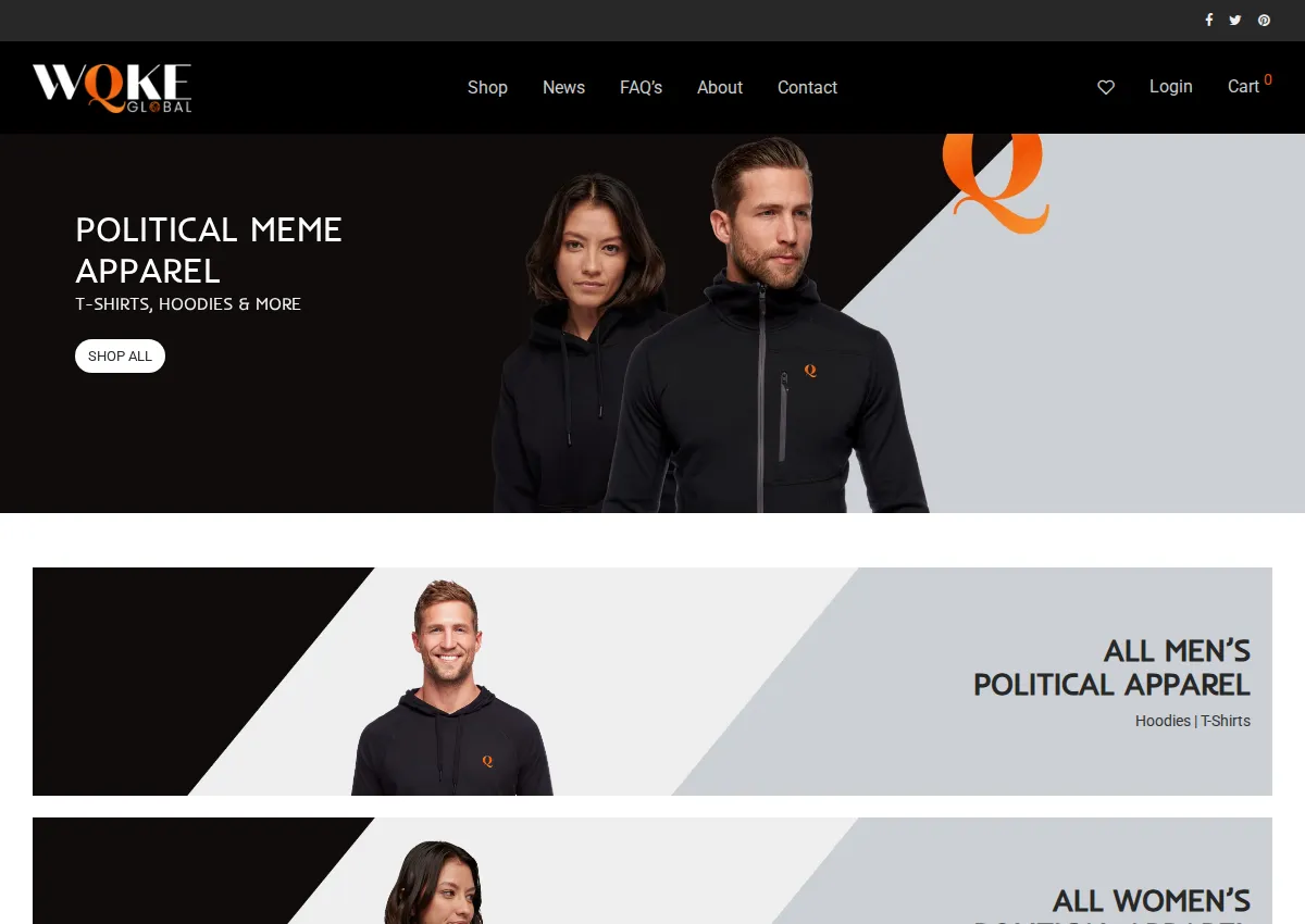 Store homepage