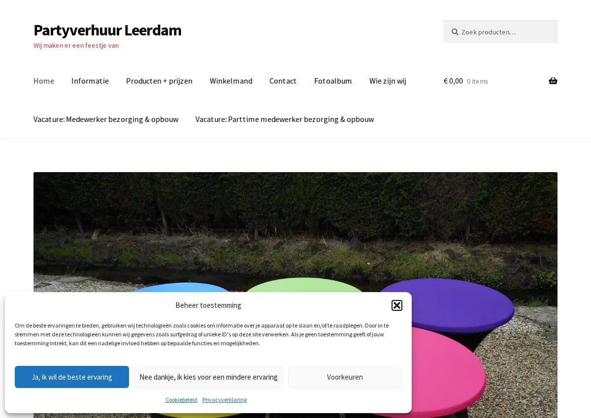 Store homepage