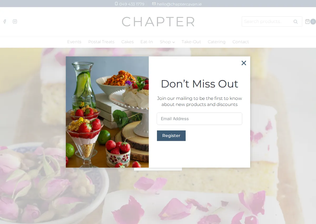 Store homepage