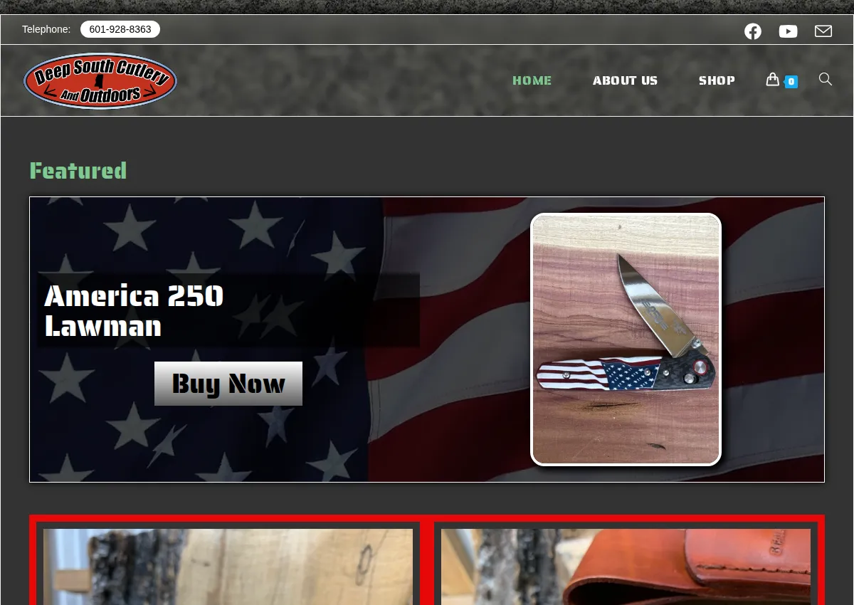 Store homepage