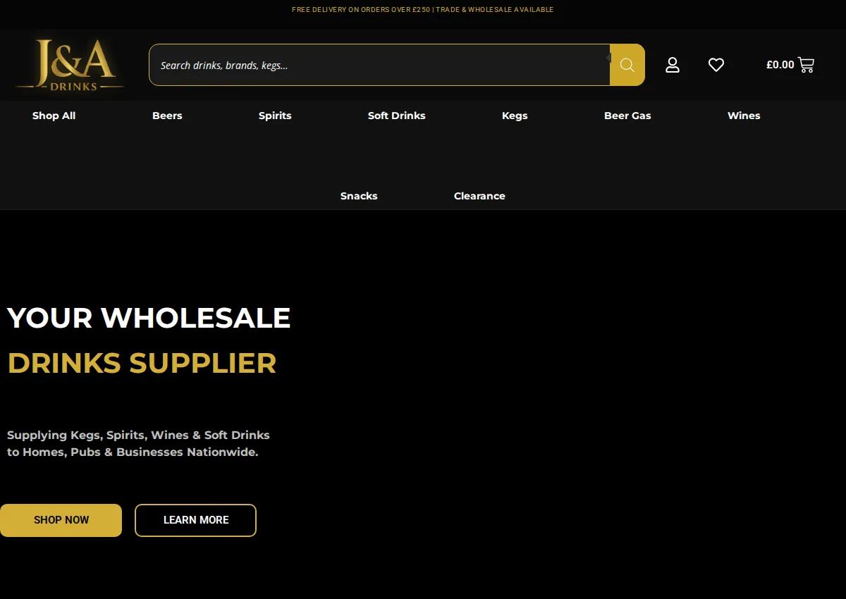 Store homepage