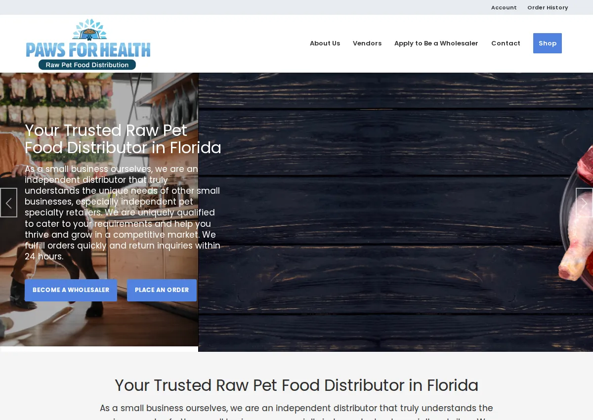 Store homepage