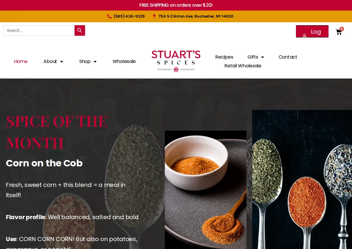 Store homepage