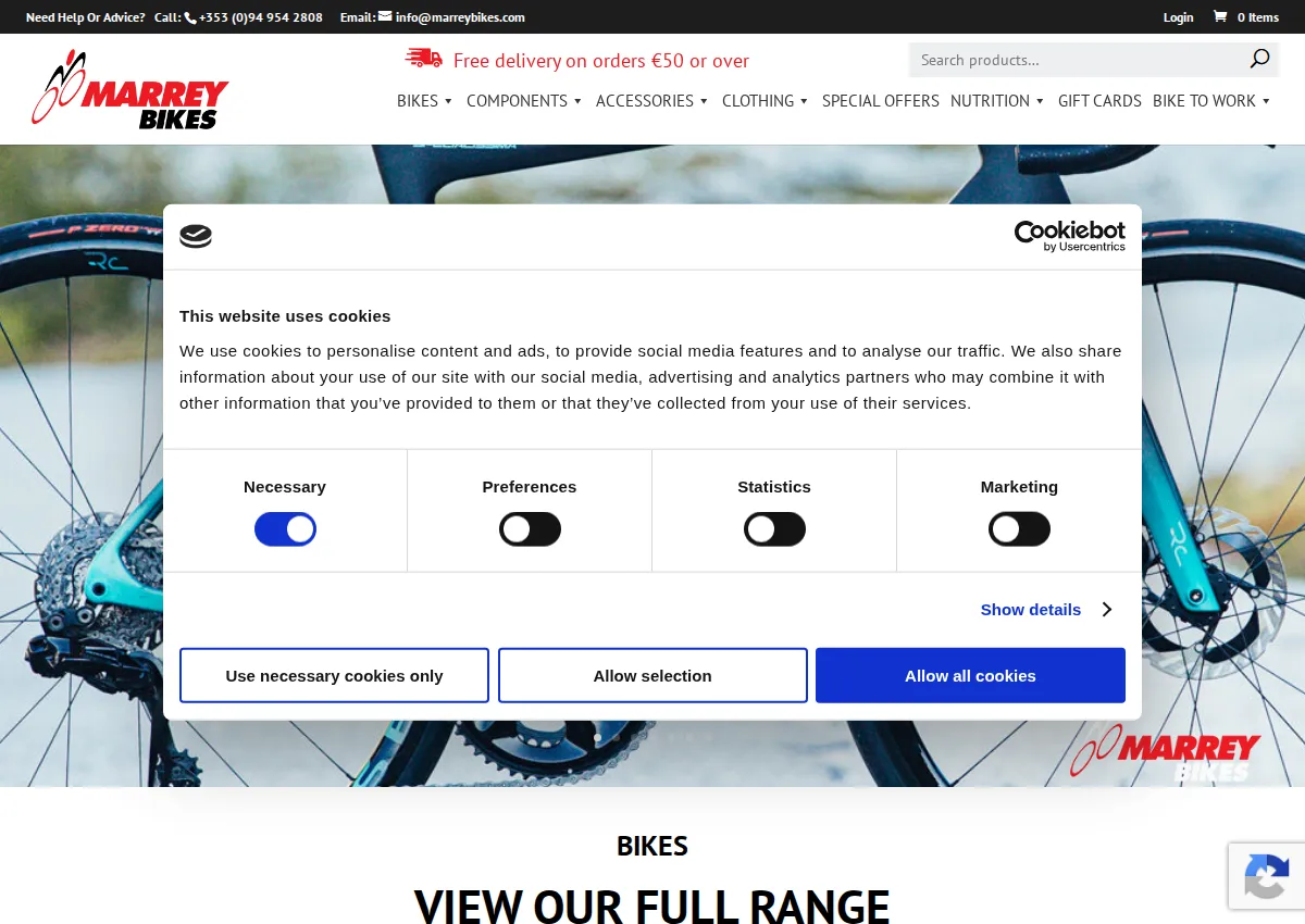 Store homepage