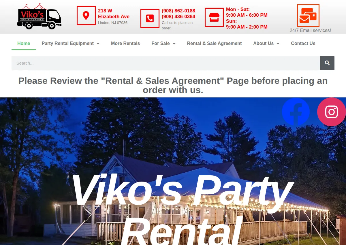 Store homepage
