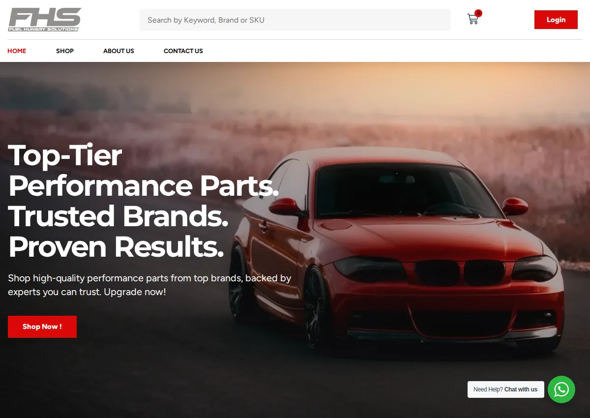 Store homepage