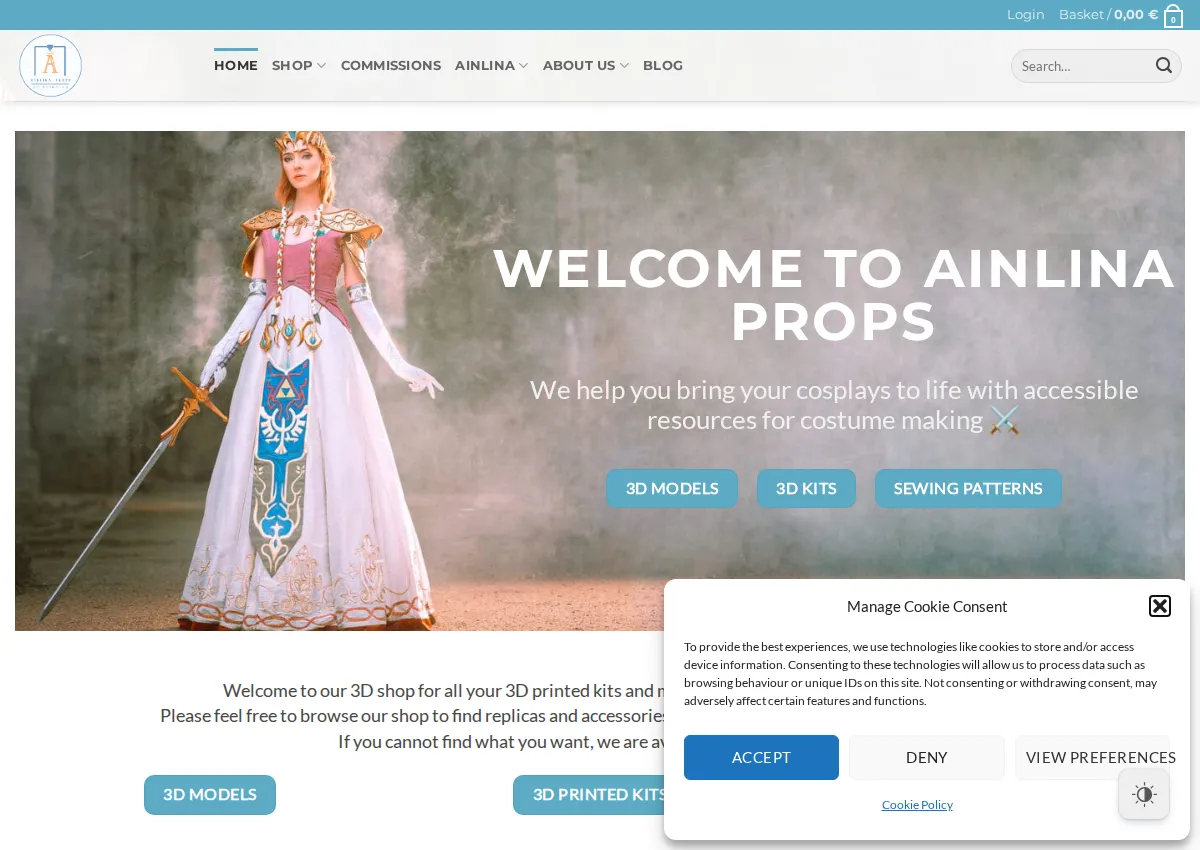 Store homepage