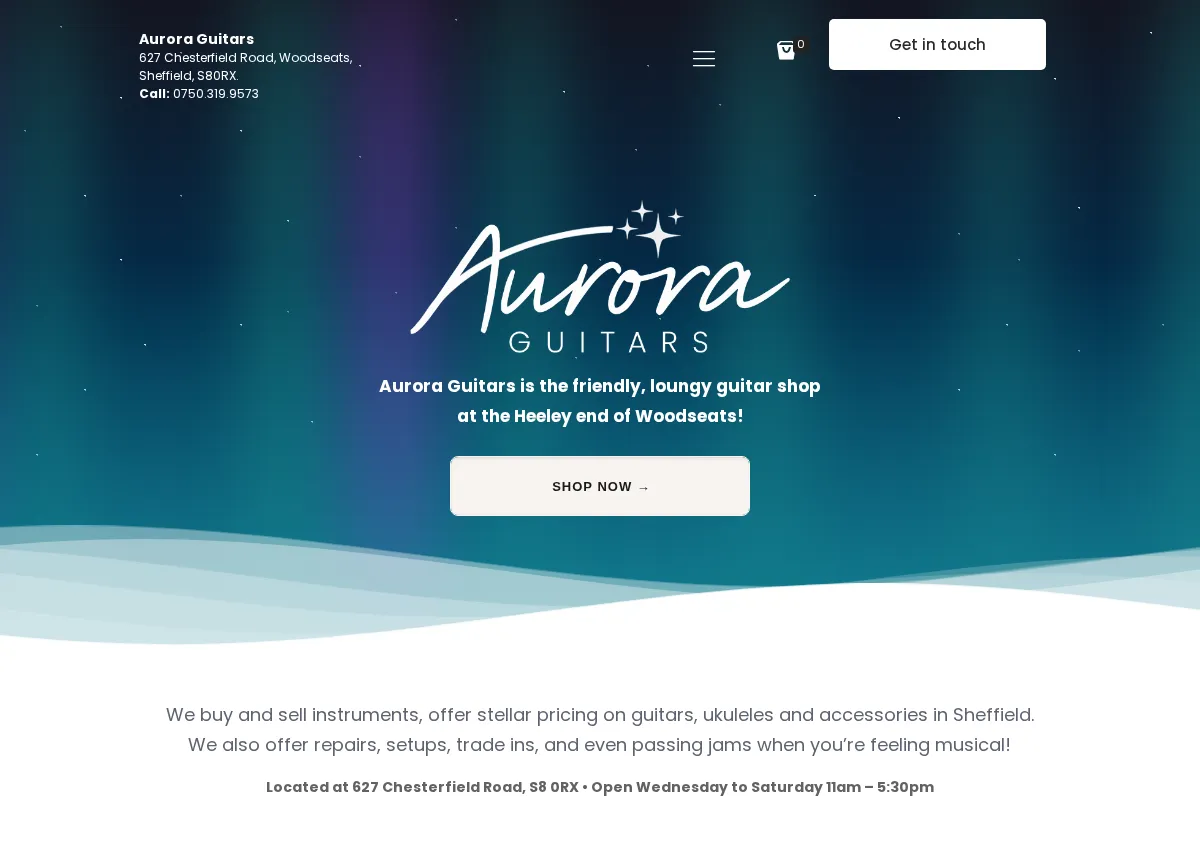 Store homepage
