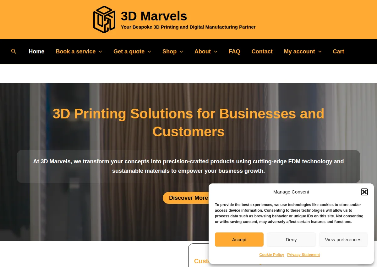 Store homepage
