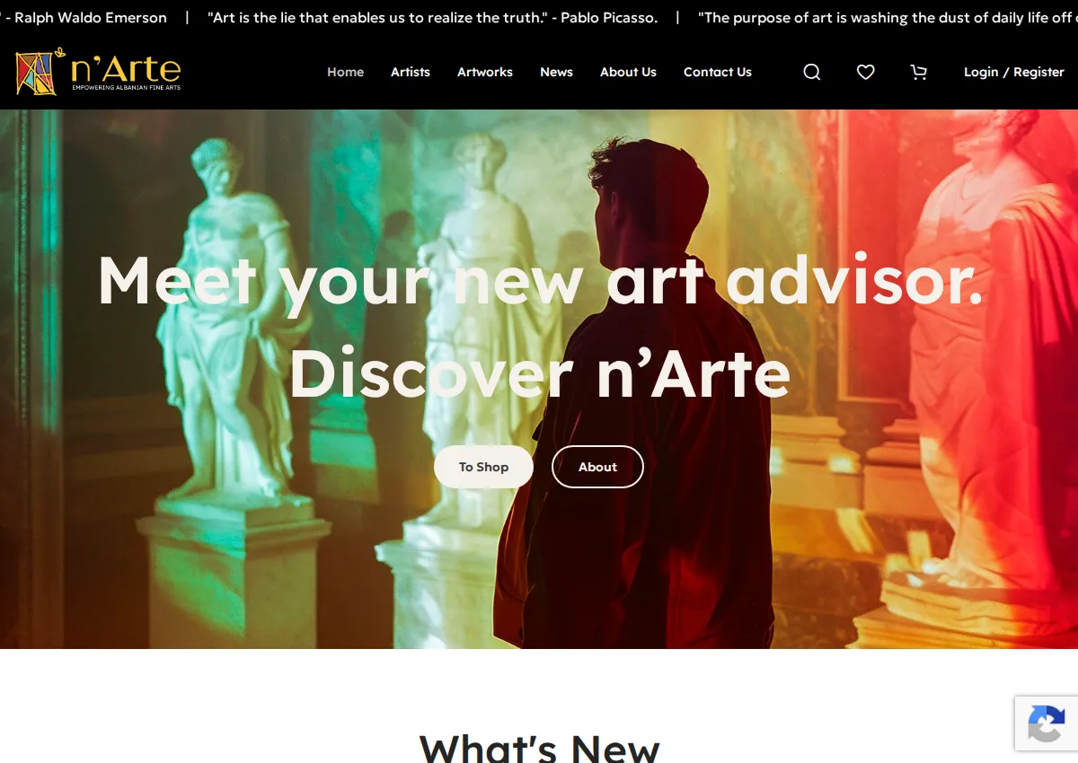 Store homepage