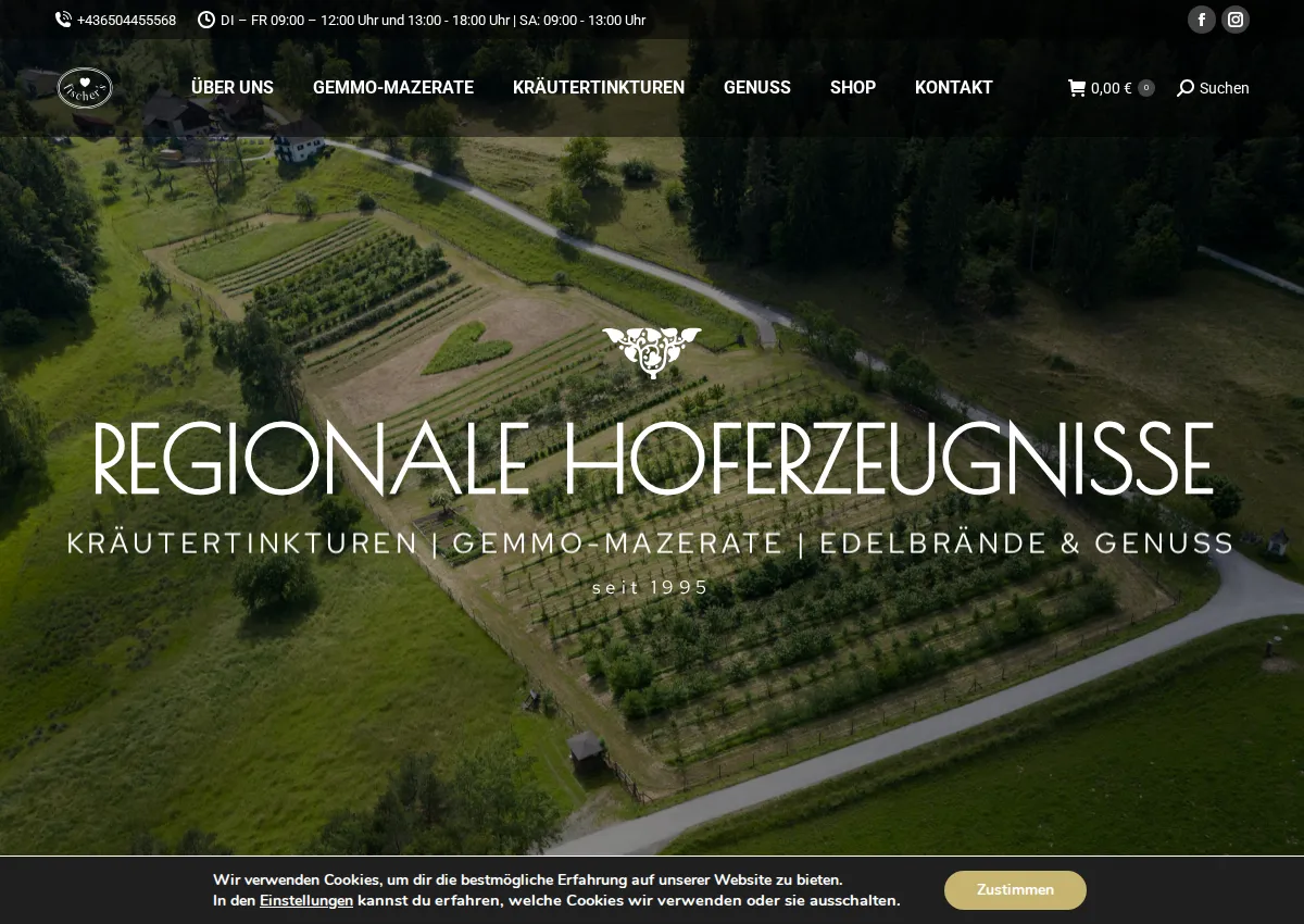 Store homepage