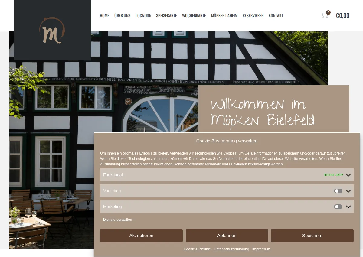 Store homepage