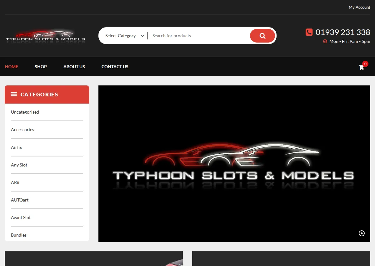Store homepage