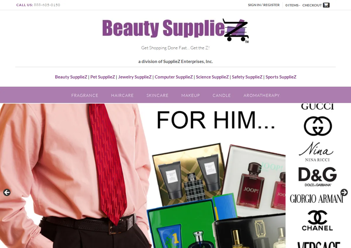 Store homepage