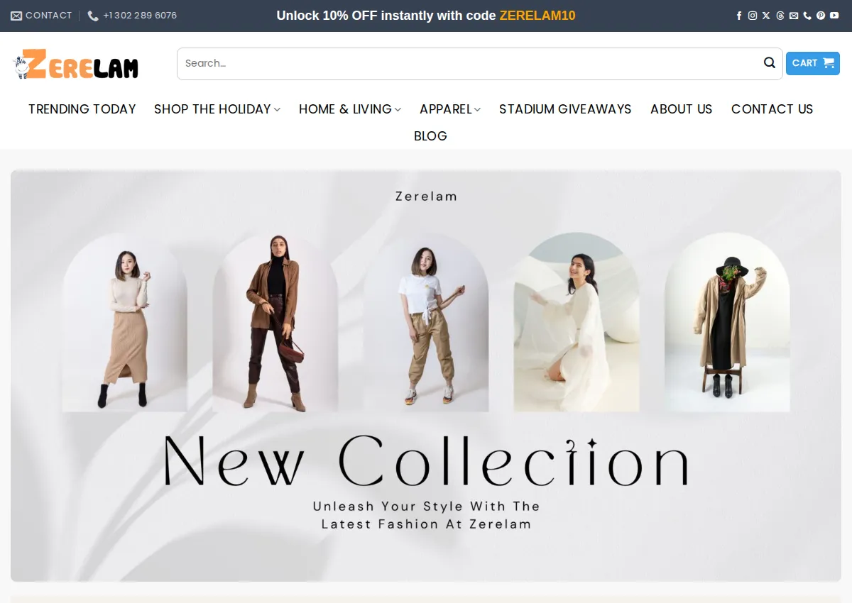 Store homepage