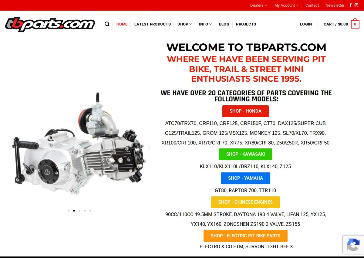 Store homepage