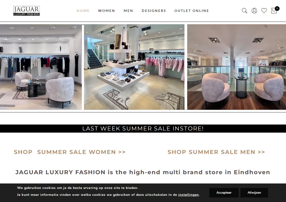 Store homepage