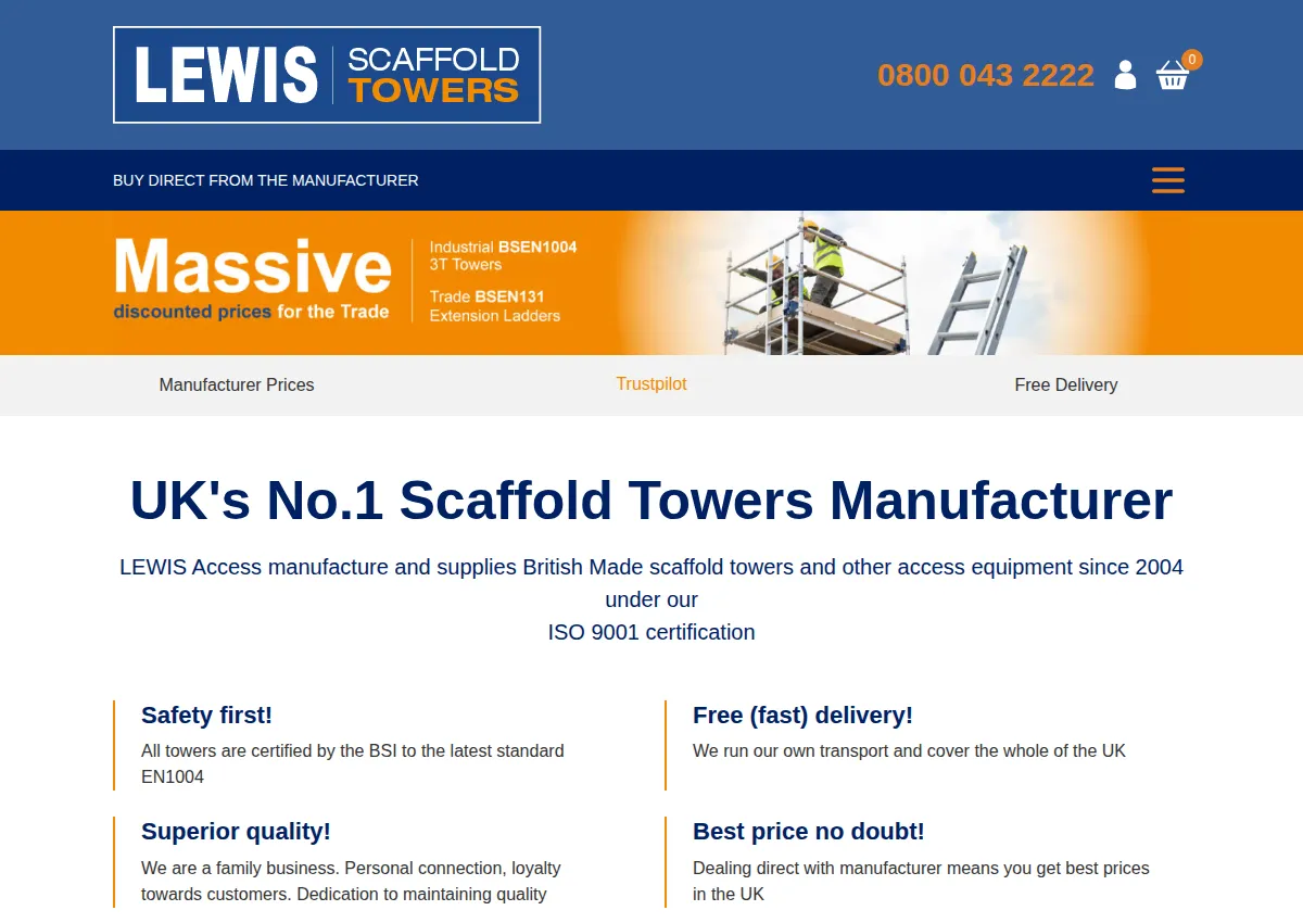 Store homepage
