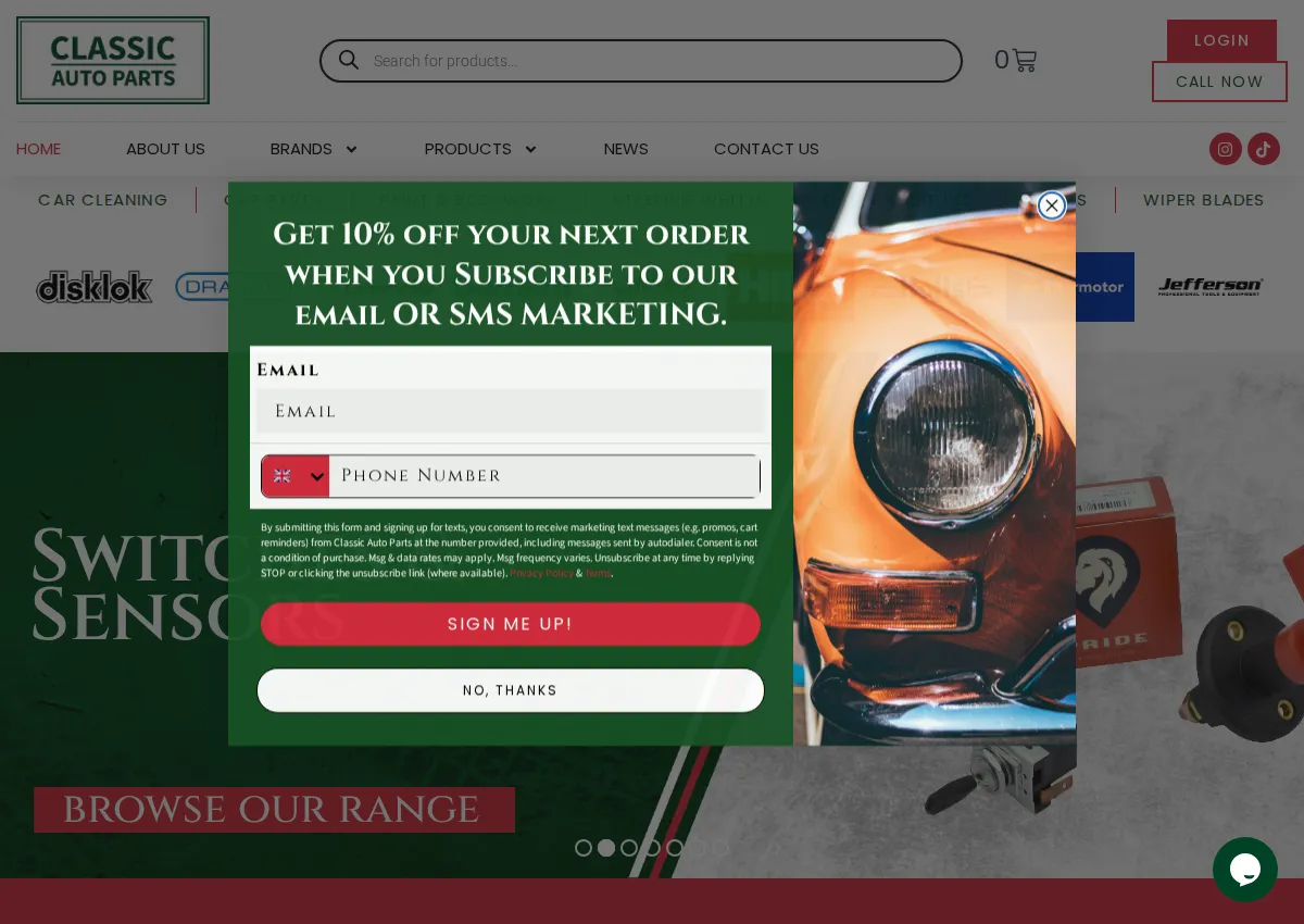Store homepage