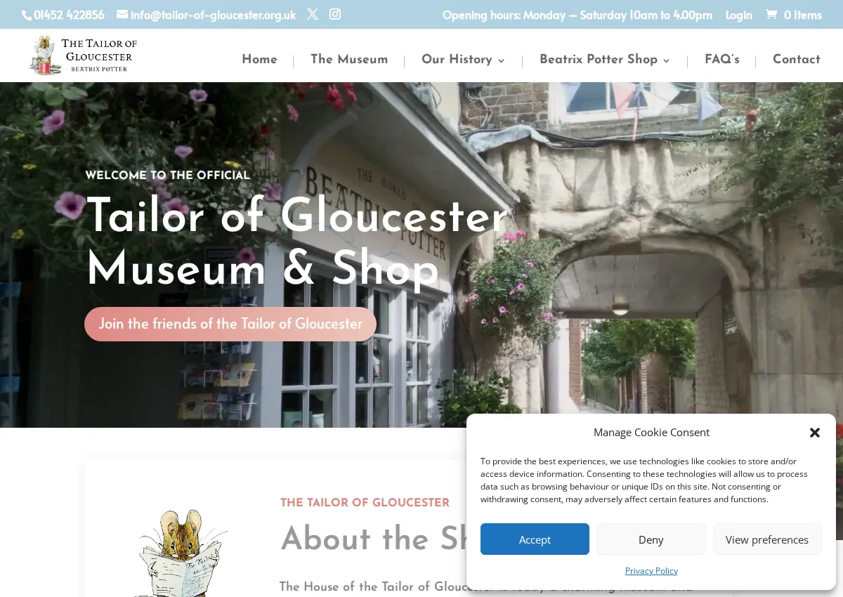 Store homepage