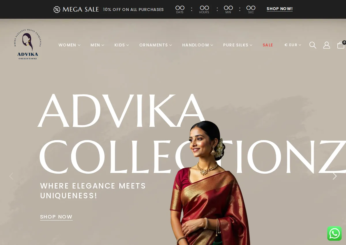 Store homepage