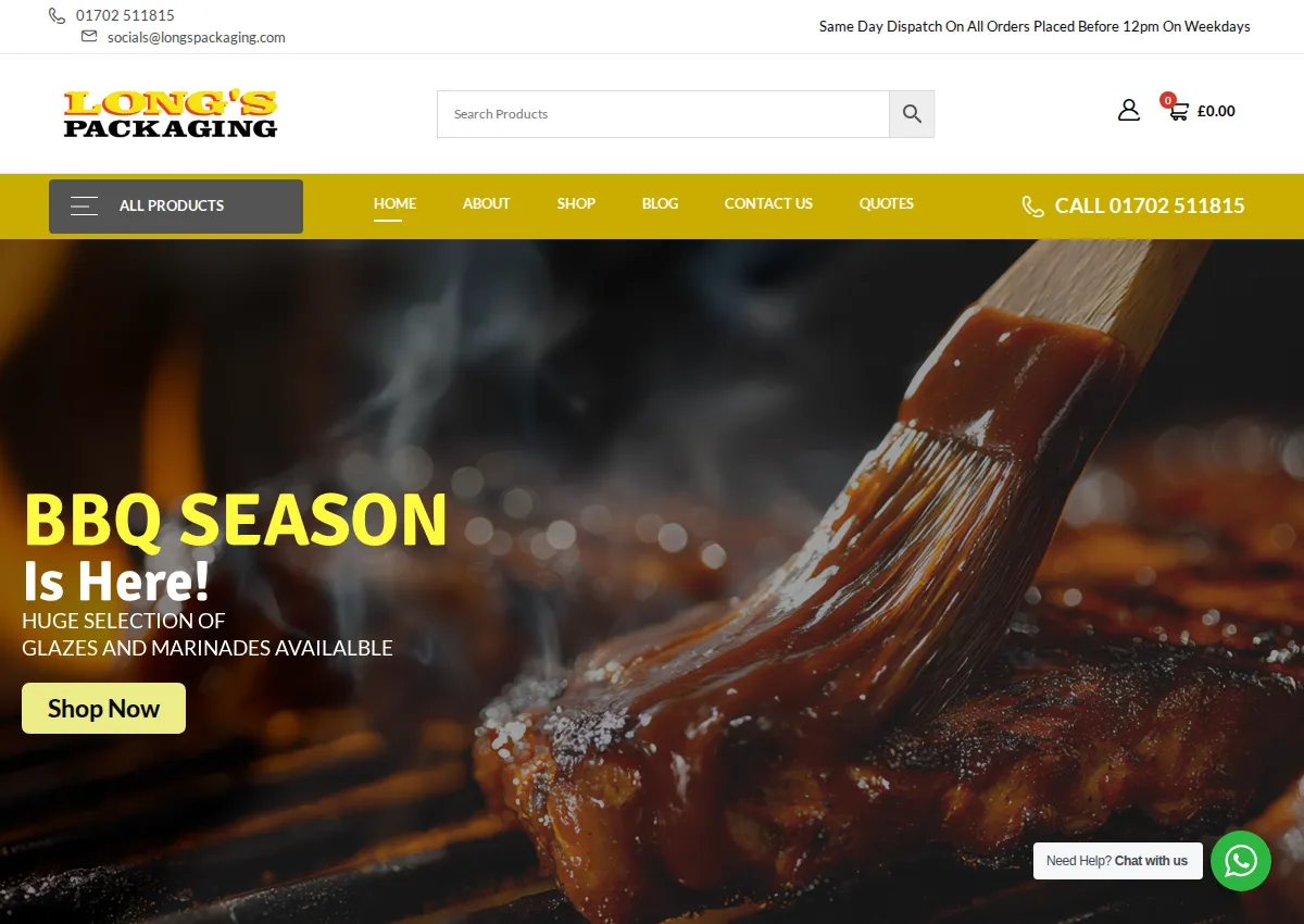 Store homepage