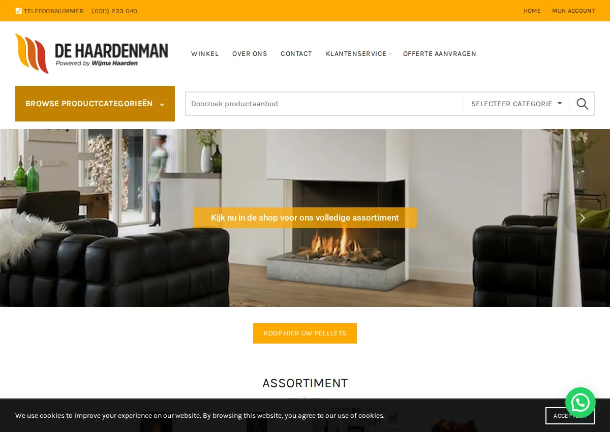 Store homepage