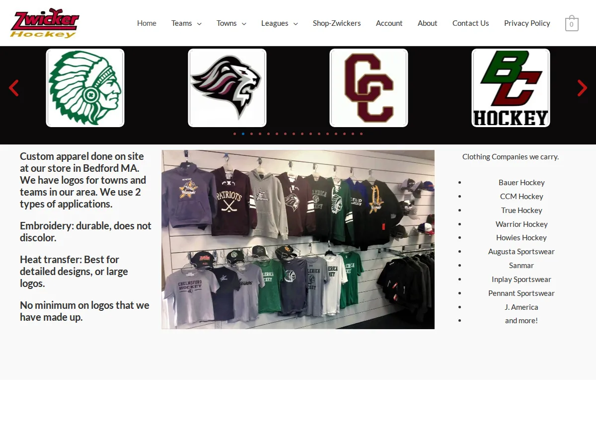 Store homepage