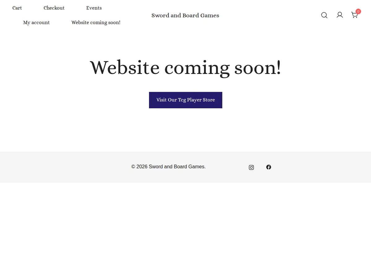 Store homepage