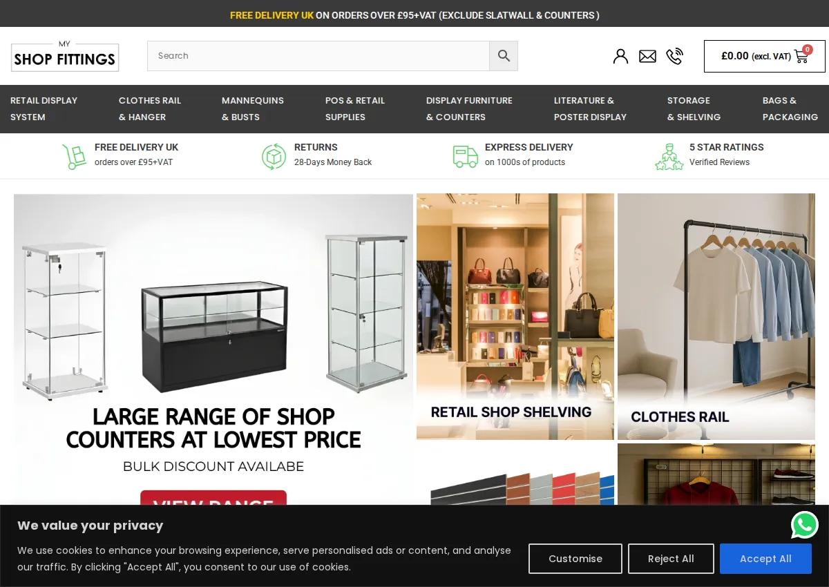 Store homepage
