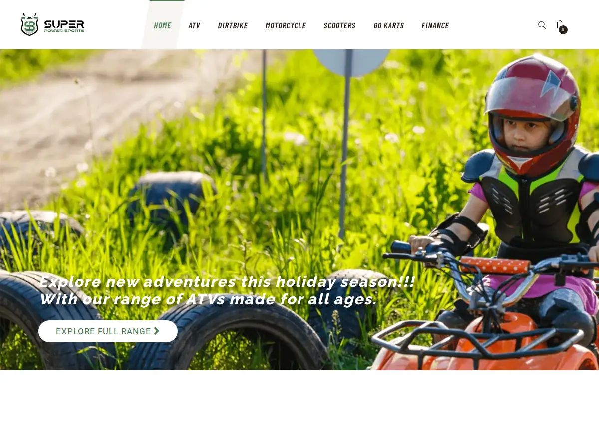 Store homepage