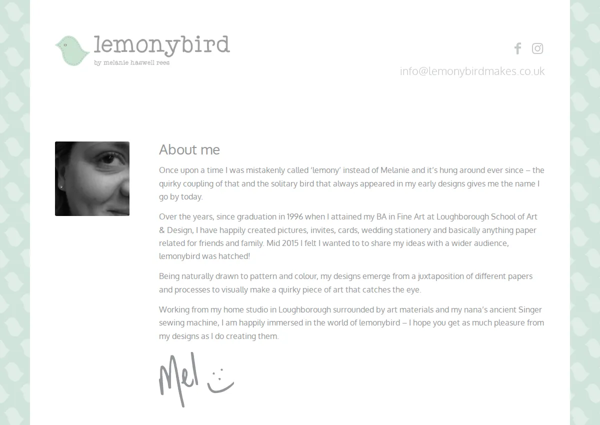 Store homepage