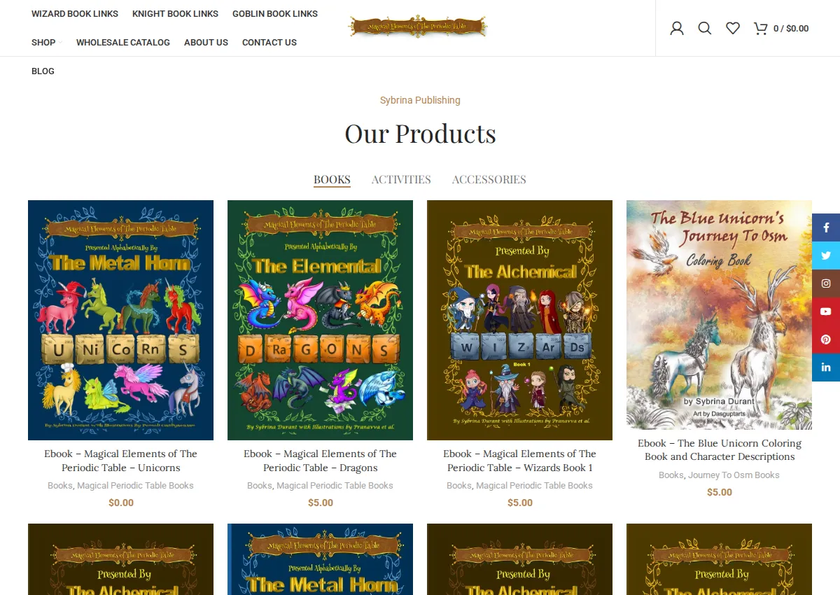 Store homepage