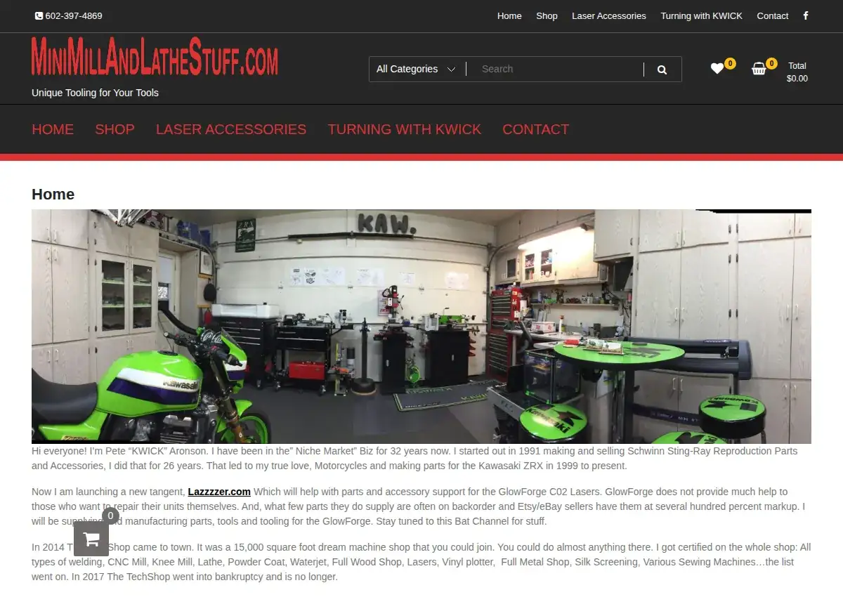 Store homepage