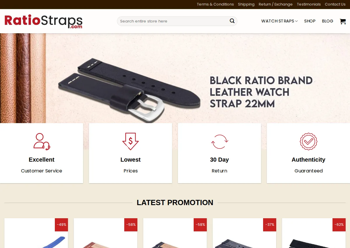 Store homepage