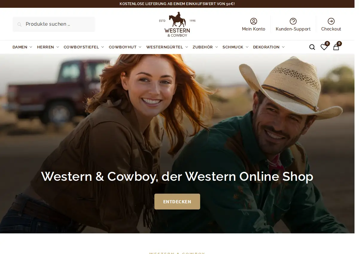 Store homepage
